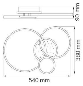 Wofi 11657 - LED Stmievateľný prisadený luster KIAH LED/32,5W/230V 3000K