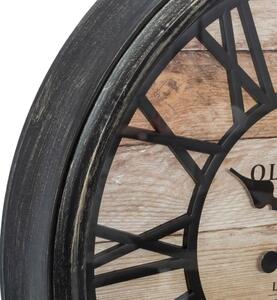 DekorStyle 3D nástenné hodiny Old Town 50 cm hnedé