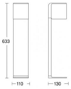 Steinel 055479 - LED Vonkajšia lampa so senzorom CUBO LED/9,5W/230V IP44
