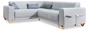 Svetlosivá rozkladacia/s úložným priestorom rohová pohovka (ľavý roh/do L) Classy Sophie – Miuform