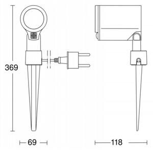 STEINEL 058685 - LED Vonkajšia lampa so senzorom SPOT GARDEN 1xGU10/7W/230V IP44