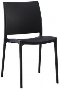 Plastová stolička Meton - Čierna