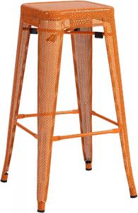 Kovová barová stolička Fletcher - Oranžová