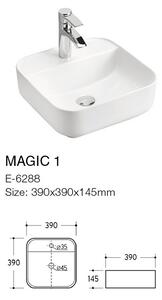 Comad Magic 2 umývadlo 40x40 cm štvorec pultové umývadlo biela UM-6288MAGIC40DP