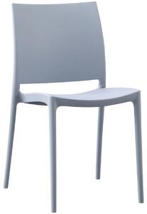 Plastová stolička Meton - Svetlo sivá