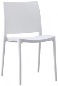 Plastová stolička Meton - Biela