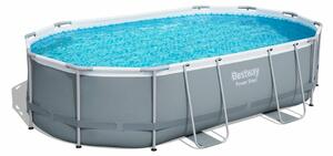 Bestway Oválny nadzemný bazén Power Steel, kartušová filtrácia, schodíky 4,88 x 3,05 x 1,07 m