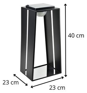 Mondex Solárna lucerna SOKKE III 40 cm čierna