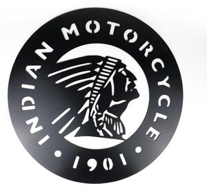 Veselá Stena Drevená nástenná čierna dekorácia Indian Motorcycle