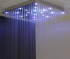 Lorema, SLIM hlavová sprcha s LED RGB osvetlením, štvorec 300x300mm, nerez, MS563-LED
