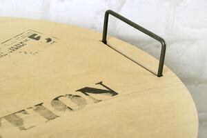 DekorStyle Drôtený konferenčný stôl 40 cm hnedý