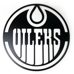 Veselá Stena Drevená nástenná dekorácia Hokejový tím Edmonton Oilers