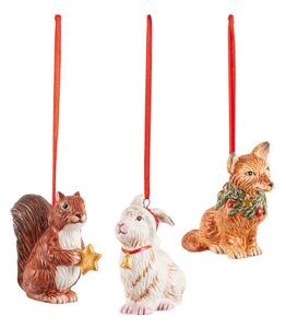 Villeroy & Boch Nostalgic Ornaments vianočná závesná dekorácia, lesné zvieratká, 3 ks 14-8331-6689