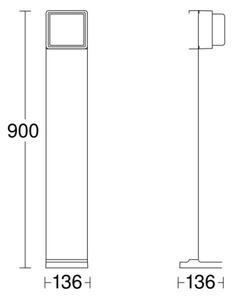 Steinel-LED Stmievateľná vonkajšia lampa so senzorom GL 85 SC 900 LED/9W/230V IP44