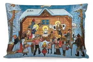 Matějovský Obliečka na vankúšik Deluxe Josef Lada Betlehem v zime, 33 x 50 cm