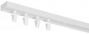 PVC stropná lišta jednoduchá biela Dĺžka koľajnice (cm): 120, Typ prichytenia: Žabky