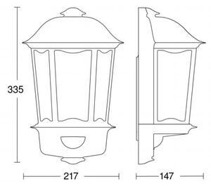 Steinel 644413 - Vonkajšie senzorové svietidlo L 190 S 1xE27/100W/230V IP44
