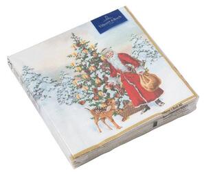 Villeroy & Boch Winter Specials vianočné obrúsky, Santa so stromčekom, 25 x 25 cm 35-9074-0146