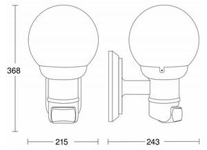 STEINEL 634315 - L 560 S Vonkajšia senzorová nástenná lampa biela IP44