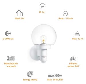 Steinel 657413 - Vonkajšie senzorové svietidlo L 115 S 1xE27/60W/230V IP44