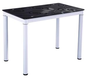 Jedálenský stôl DAMAR | 100x60 cm Farba: Čierno-biela