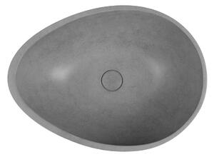 Sapho, PUNC betónové umývadlo vrátane výpusti, 53x39 cm, šedá pásikavá, BH7005