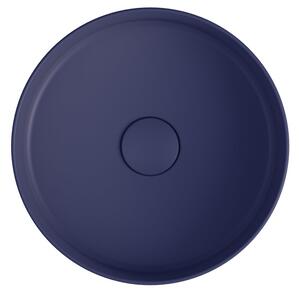 Sapho, INFINITY ROUND keramické umývadlo na dosku, priemer 36x12 cm, Isvea Blue, 10NF65036-2Z