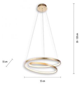 Paul Neuhaus 2472-12 - LED Stmievateľný luster na lanku ROMAN LED/30W/230V zlatá