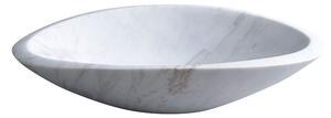 Sapho, BLOK 16 kamenné umývadlo 58x14x38cm, biely mramor, leštený