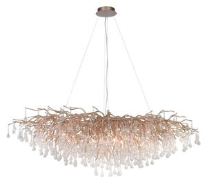 Paul Neuhaus 2031-11 - Luster na lanku ICICLE 15xG9/40W/230V 75x150 cm mosadz