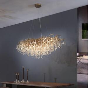 Paul Neuhaus 2031-11 - Luster na lanku ICICLE 15xG9/40W/230V 75x150 cm mosadz