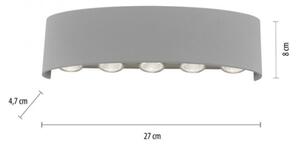 Paul Neuhaus 9489-21- LED Vonkajšie nástenné svietidlo CARLO 10xLED/0,8W/230V IP54