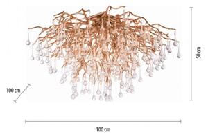 Paul Neuhaus 8092-11 - Prisadený luster ICICLE 14xG9/40W/230V pr. 100 cm mosadz