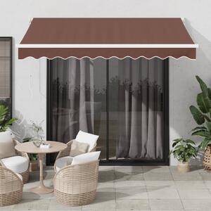 Maison Exclusive – Manuálna markíza, 3 x 2,5 m, hnedá, 100% polyester