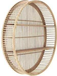 Okrúhly nástenný regál z bambusu Bentra