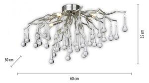 Paul Neuhaus 8090-55 - Prisadený luster ICICLE 4xG9/40W/230V 30x60 cm chróm