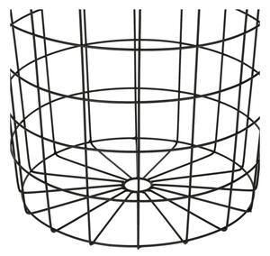 SPRINGOS Konferenčný stolík 45x42 cm, čierny/orech SPRINGOS CROFT