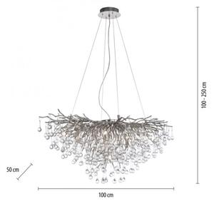 Paul Neuhaus 2192-55 - Luster na lanku ICICLE 10xG9/40W/230V 50x100 cm chróm