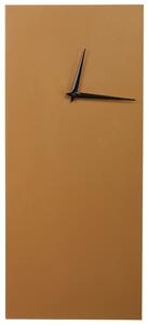 Nástenné hodiny zlaté železný rám 22 x 50 cm maľovaný povrch obdĺžnikový tvar minimalistický dizajn moderný štýl dekorácie obývačka spálňa