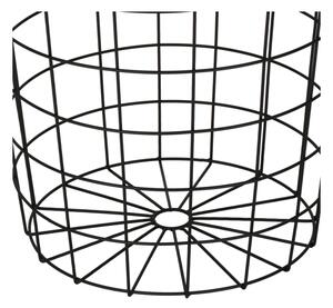 SPRINGOS Konferenčný stolík 40x39 cm, čierny/orech SPRINGOS CROFT