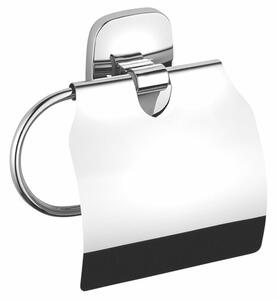 AQUALINE RB107 Rumba držiak toaletného papiera s krytom, strieborná
