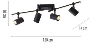 Paul Neuhaus 6525-18 - LED Bodové svietidlo BARIK 4xGU10/4,5W/230V + LED/10W