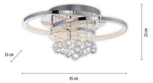 Paul Neuhaus 6267-17 - LED Stropné svietidlo ROTAZO LED/32W/230V pr. 45 cm chróm