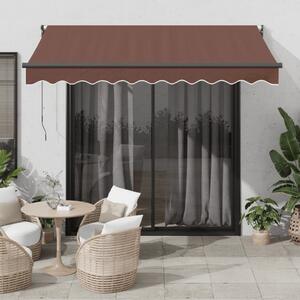 Maison Exclusive – Manuálna markíza, 3 x 2,5 m, hnedá, 100% polyester