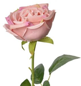 Dekorácia umelá kvetina ružová ruža Rose Pink - 9*9*61 cm - Clayre & Eef