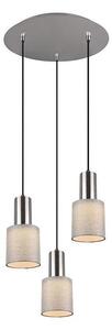 Trio - Luster na lanku WAILER 3xGU10/5W/230V šedá