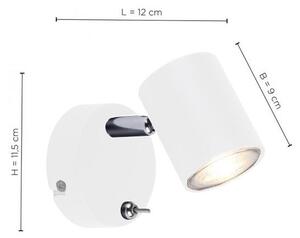 Leuchten Direkt 11941-16 - LED Nástenné bodové svietidlo TARIK 1xGU10/5W/230V