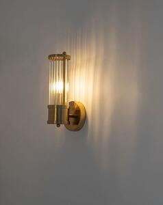 Moosee Pilar nástenná lampa 1x40 W priehľadná-zlatá MSE010400192