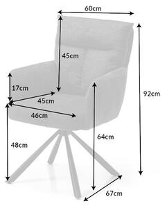 Dizajnová otočná stolička Maddison tmavosivá