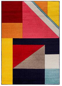 TA Tmavomodro-červený geometrický koberec Atlanta A095A NAVY/RED ATLANTA FMM Rozmer: 120x170 cm